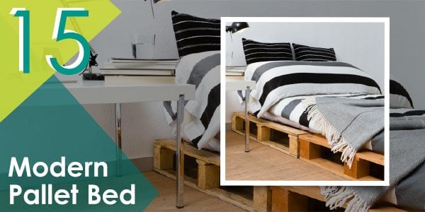Or do something for yourself like this modern pallet bed frame!