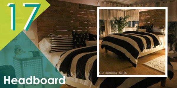 Complete the look of your pallet bed frame with this DIY headboard.