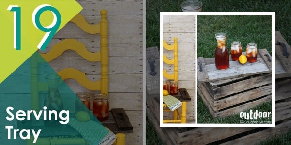 Cute-looking serving pallet tray, perfect for hosting al fresco dining.