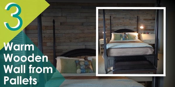 Add a touch of warmth in your bedroom or living area with this DIY pallet wall
