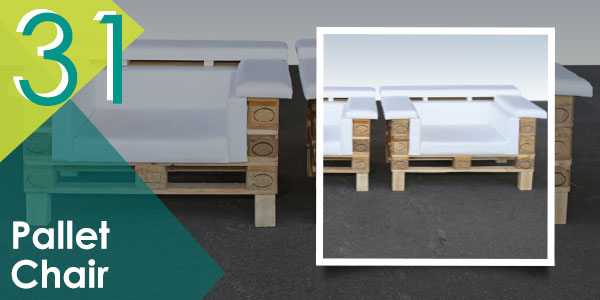 These pallet chairs will look great in your outdoor space.