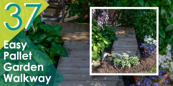 Create a walkway for your garden with pallets.