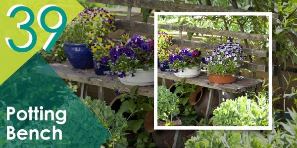 Equip your shed workshop with this DIY pallet potting bench.