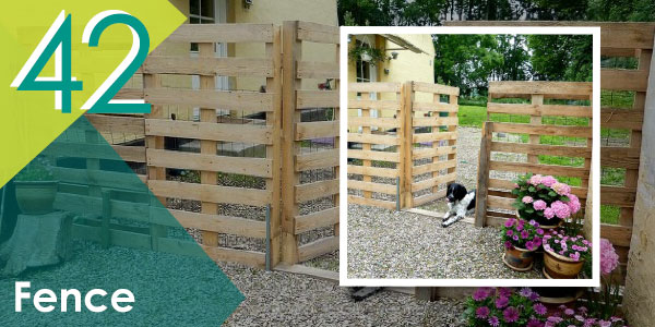 Add privacy to your outdoor space by installing pallet fences around.