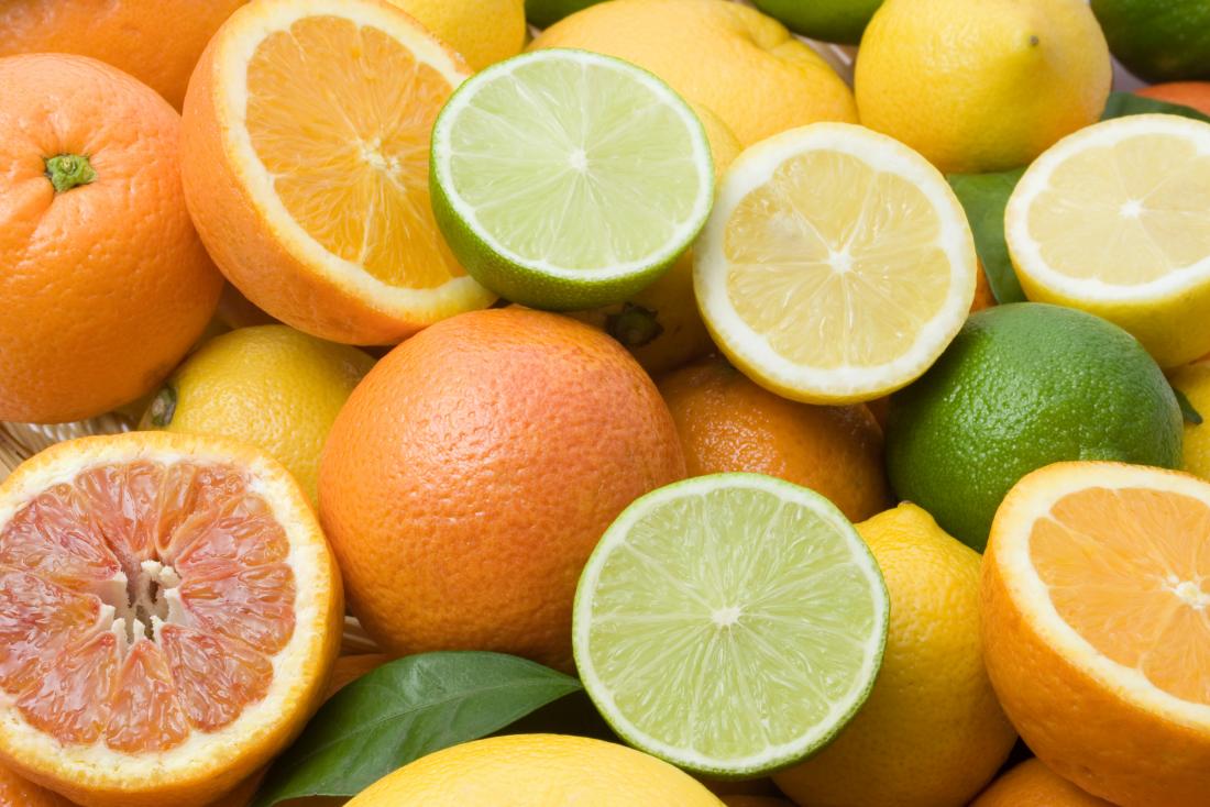 Citrus fruits rich in vitamin C