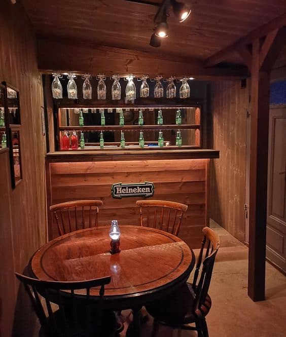 Simple log cabin bar