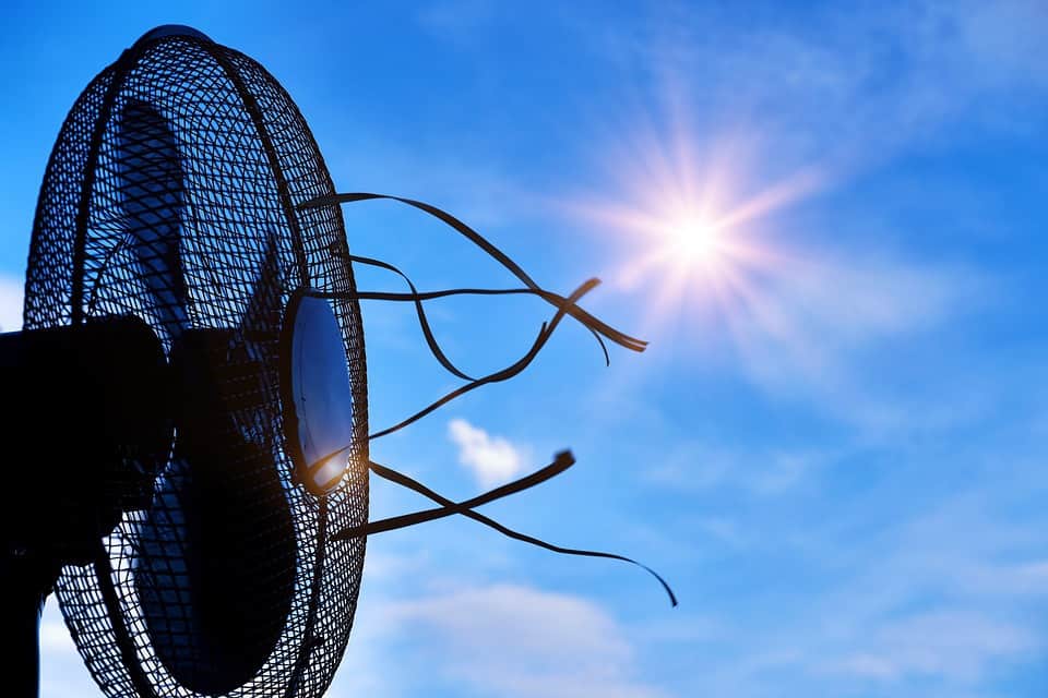 A fan in the sun