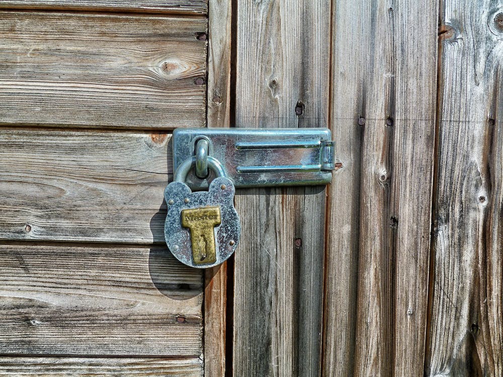 Shed door padlock