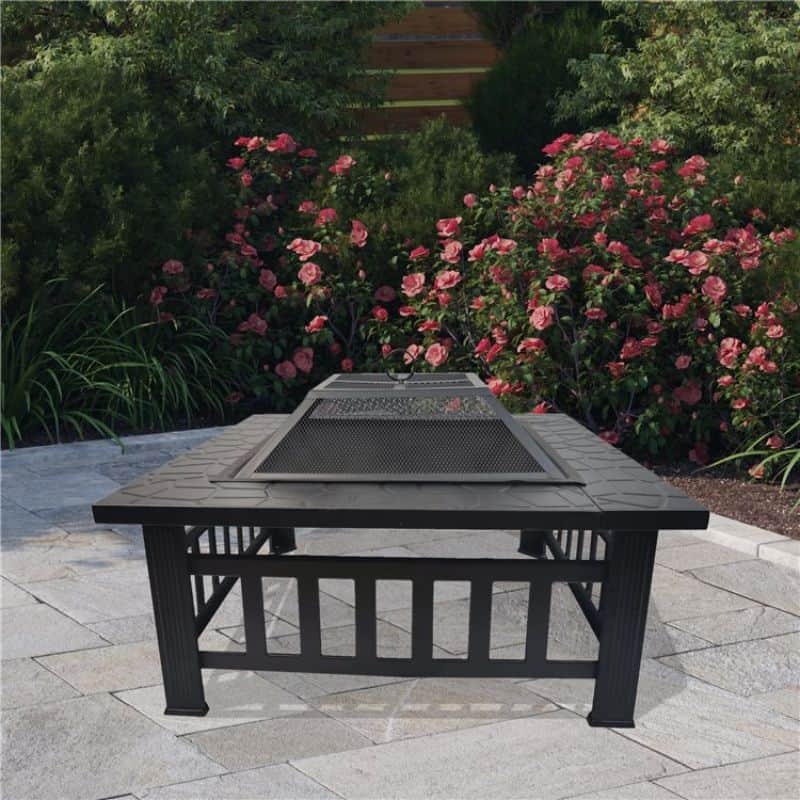 BillyOh Phoenix 3 in 1 Square Metal Fire Pit, BBQ Grill and Ice Pit