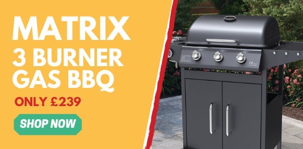 BillyOh Matrix 3 Burner Gas BBQ Banner