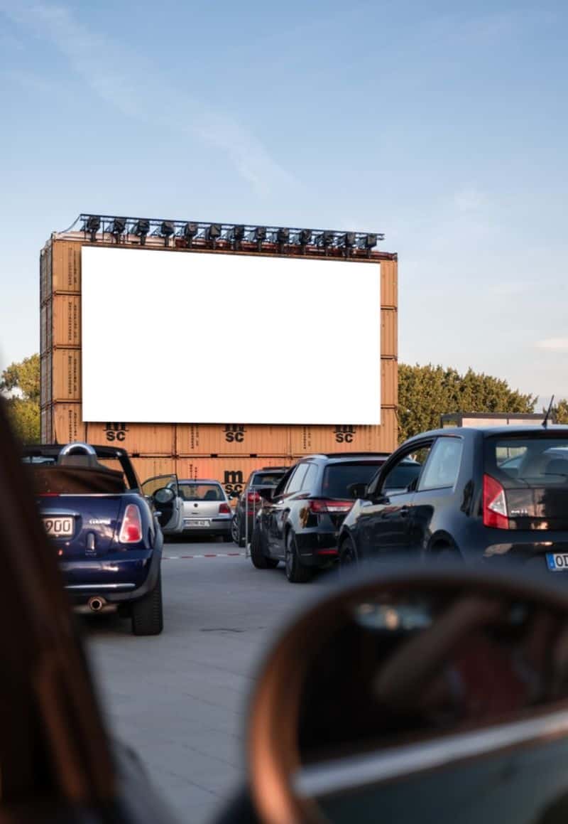 Public movie screenings at parking lot