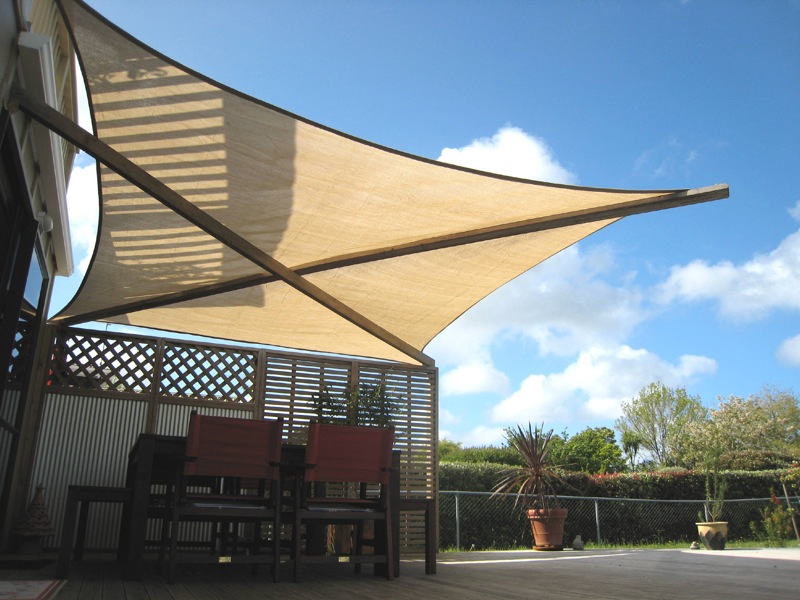 Long patio shade sail