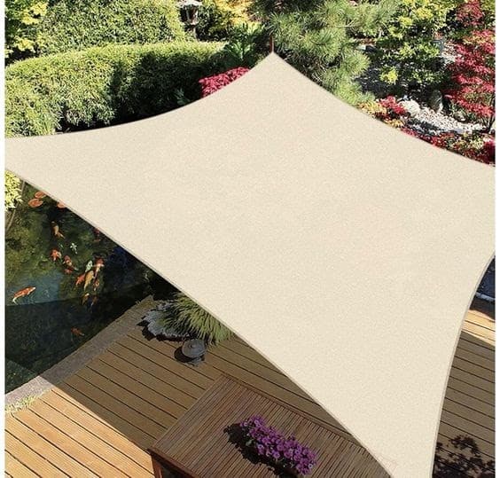 Huge sail canopy in ivory colour