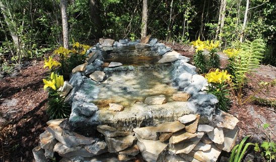 A 2-in-1 water feature: a pond (home for your koi fishes) and a waterfall (increasing the value of your home)