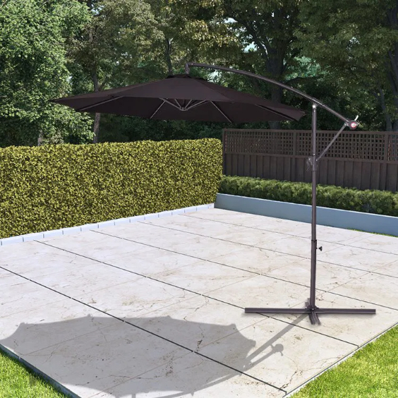 BillyOh 2.7m Garden Parasol Cantilever 6 Ribs with Crank and Tilt