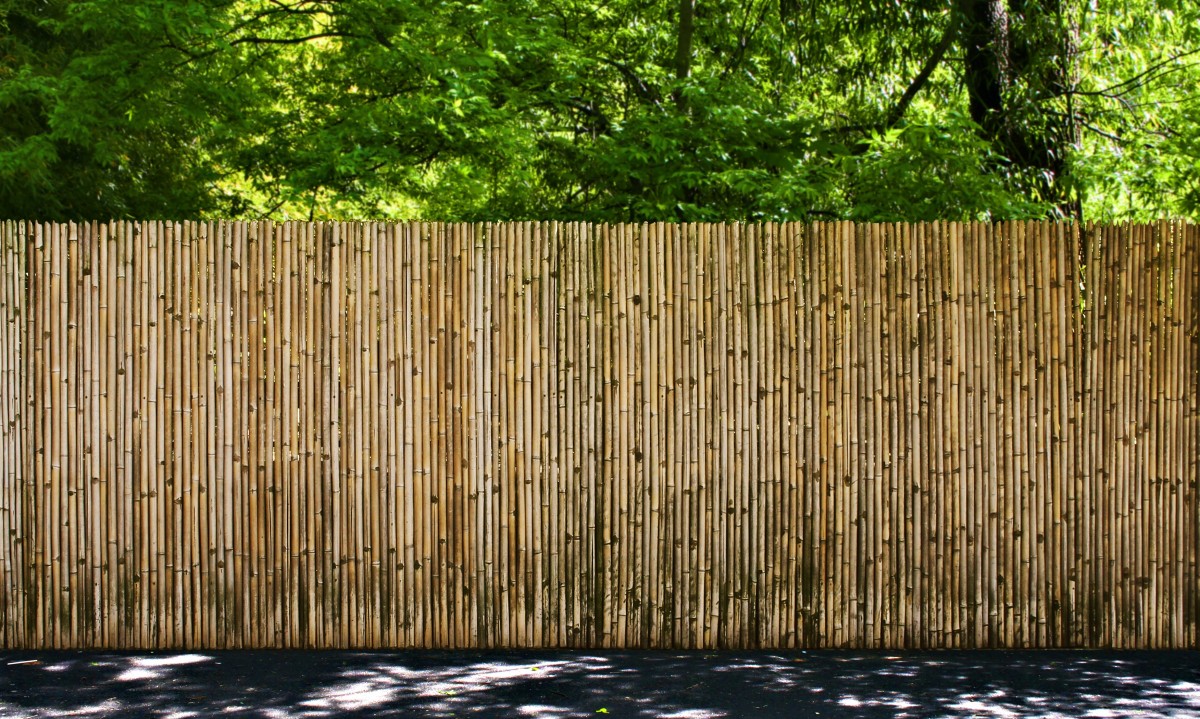 Bamboo garden wall