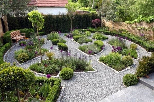 A stunning mini maze in garden