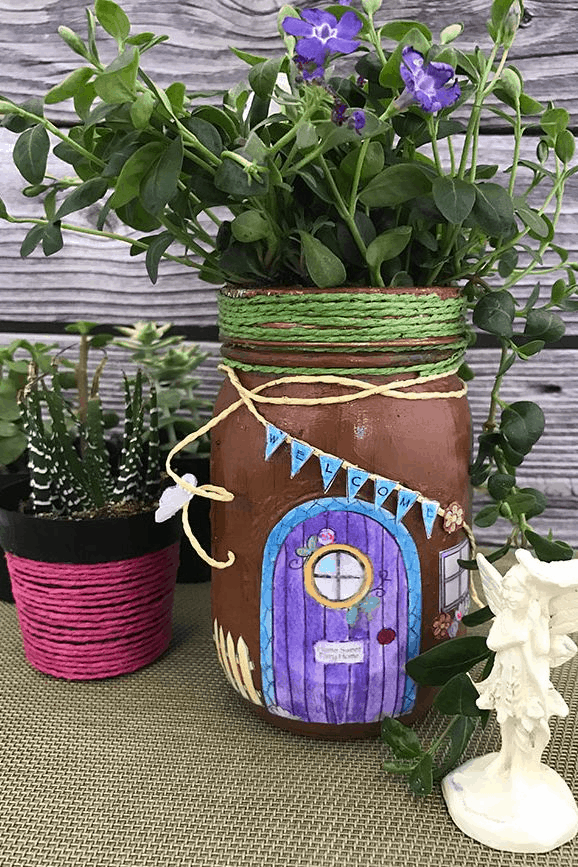 mason jar fairy garden