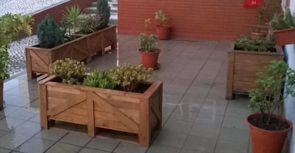 patio pallet planters