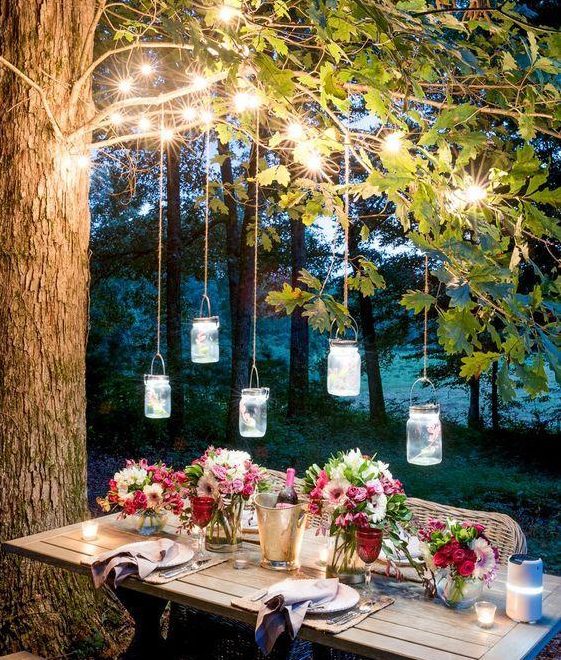 backyard string lights