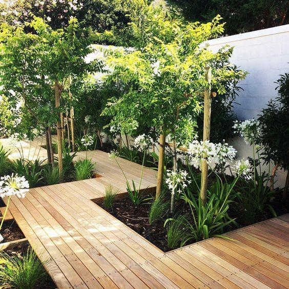 garden wooden decking