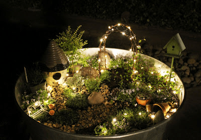 light-up fairy garden
