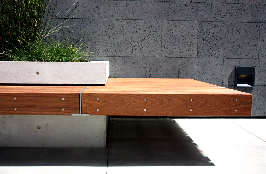 Modern planter bench