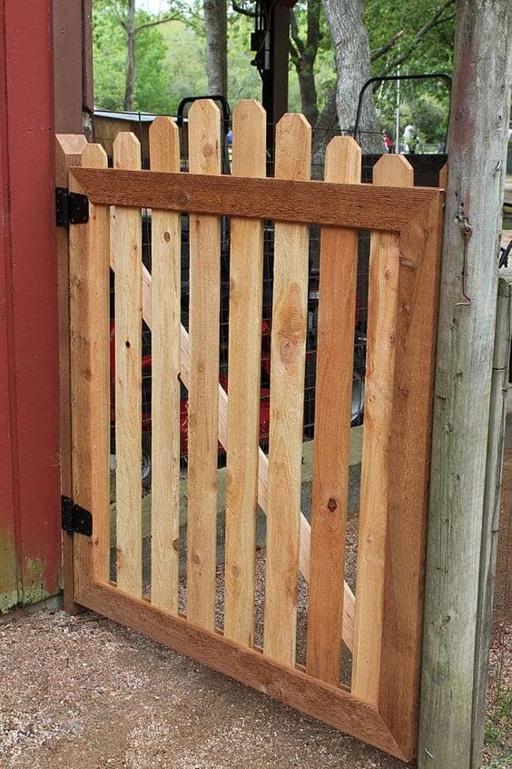 A plain yet charming wooden gate