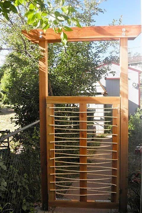 Modern wooden side gate