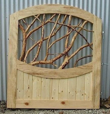 Gate with rustic tree
