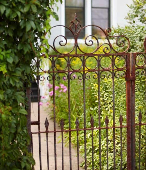 A traditional-style iron gate