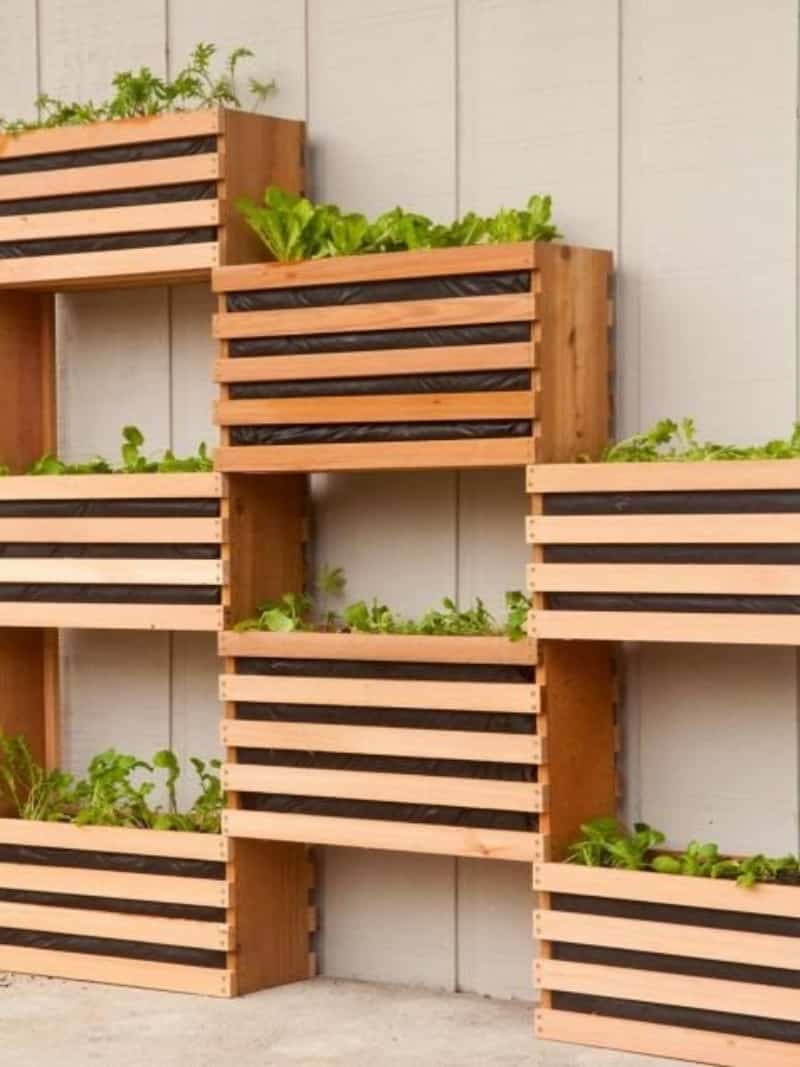 DIY stacked planters