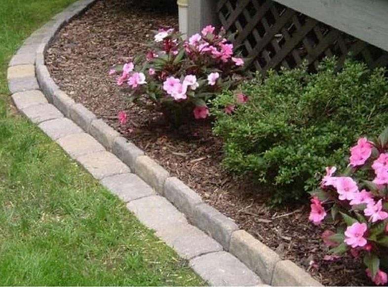 DIY flower curb