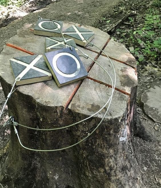 DIY outdoor noughts and crosses