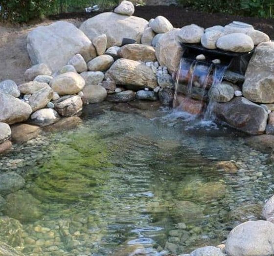 DIY backyard pond and waterfall