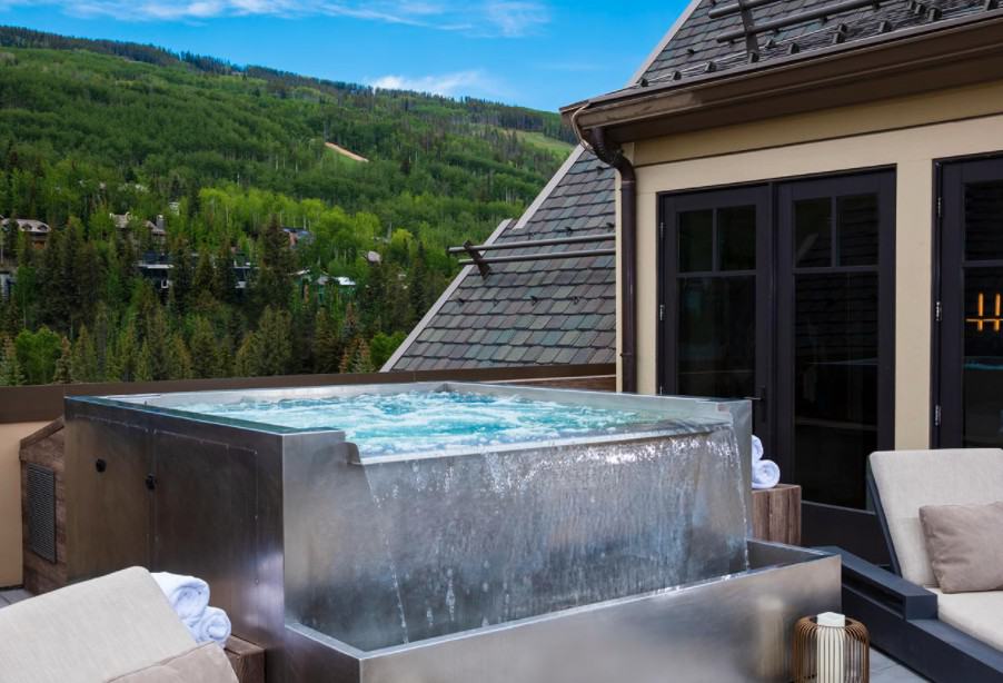 Stainless steel garden spa and hot tub