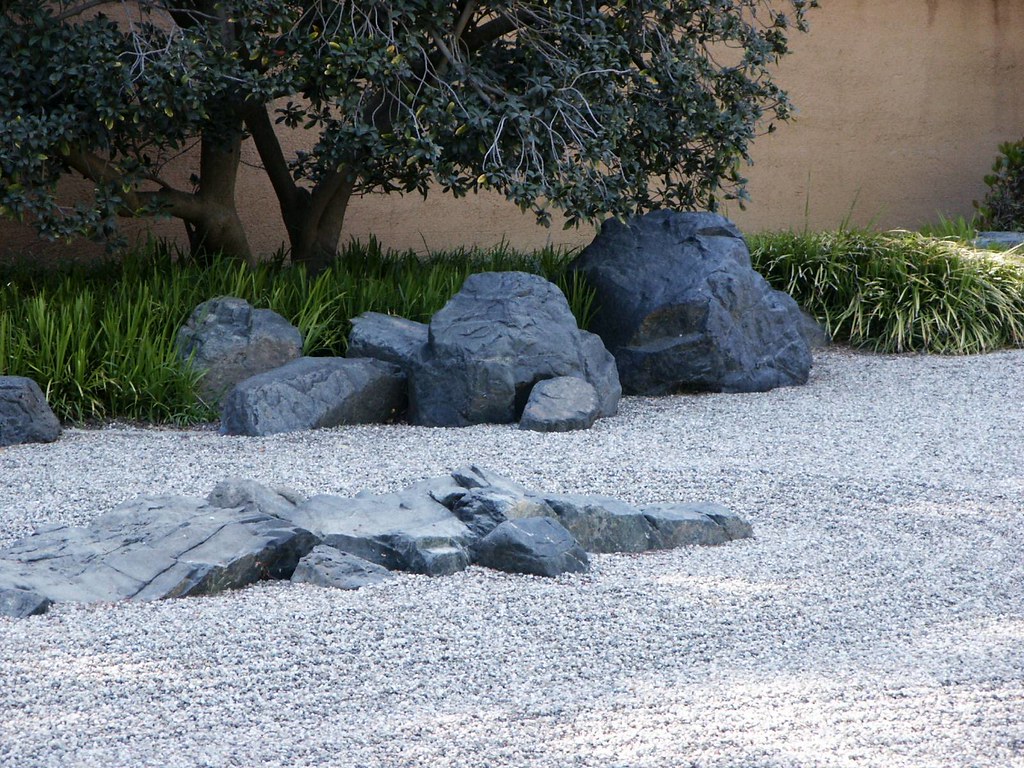 Zen garden rock formation