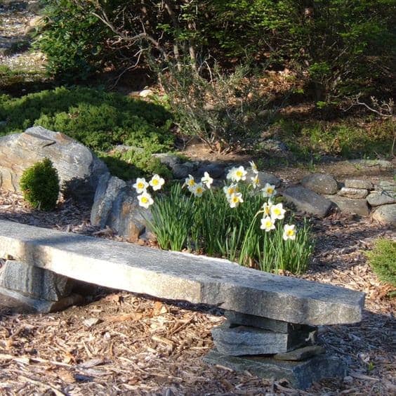 Rock garden bench