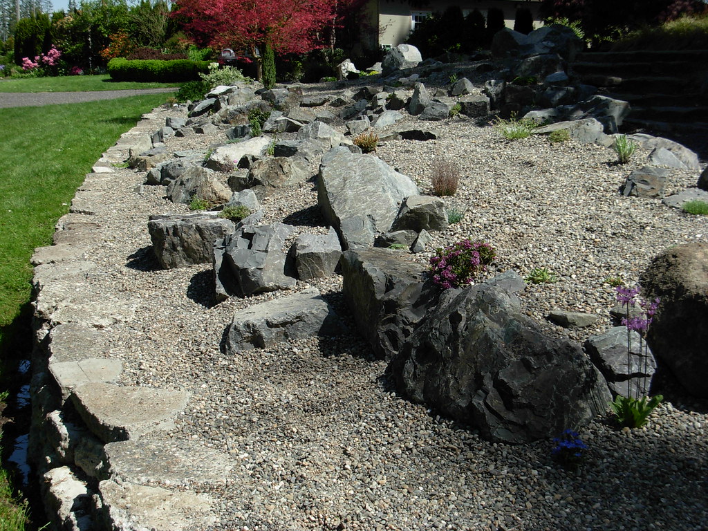 Small rock garden with formations