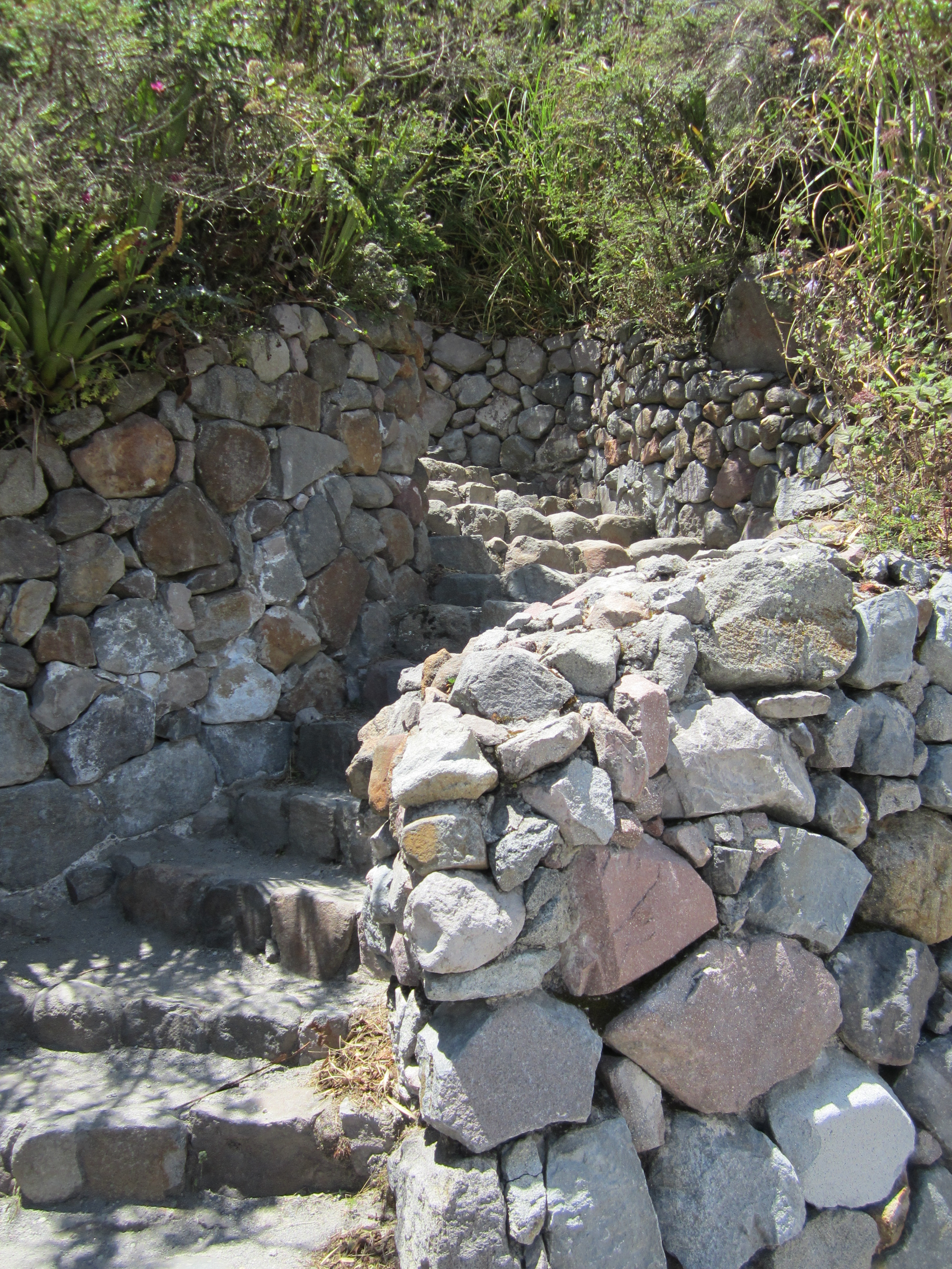 Rock and gravel steps
