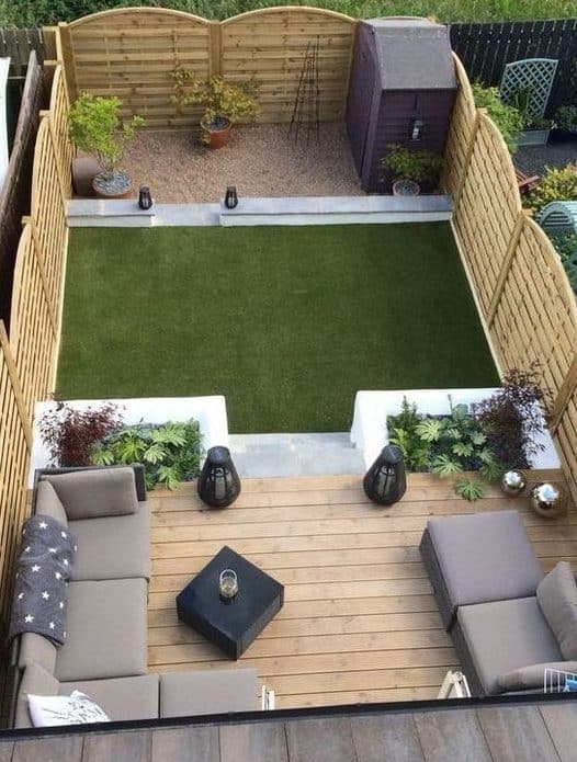 Small garden with deck