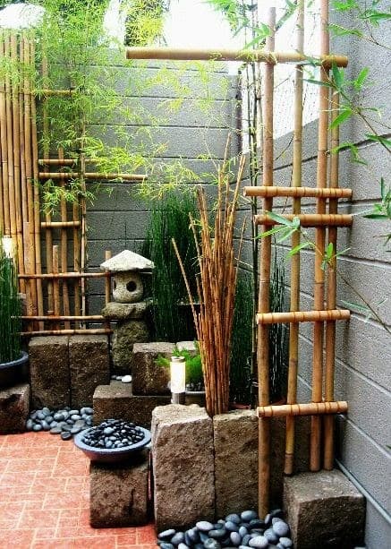 Small zen garden space