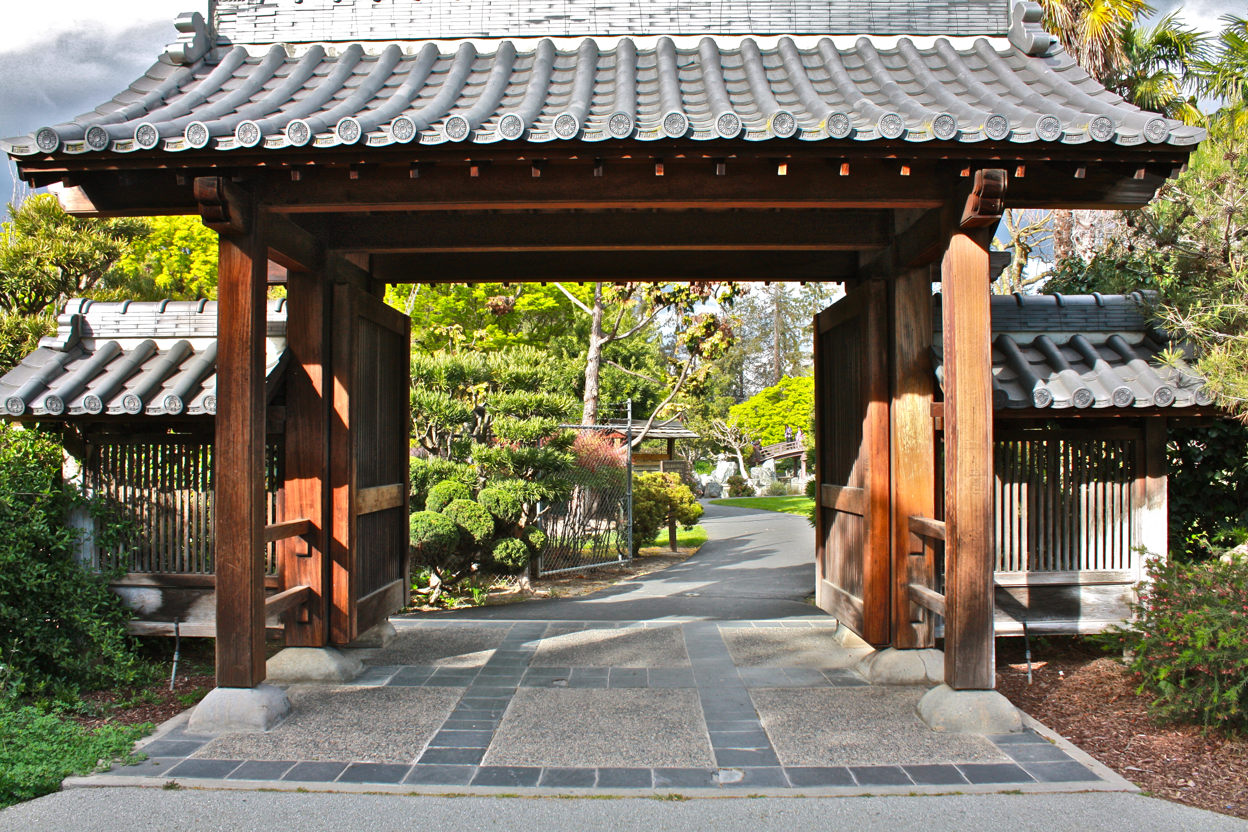 A Zen garden temple entrance.