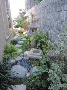 Sustainable slim Japanese garden