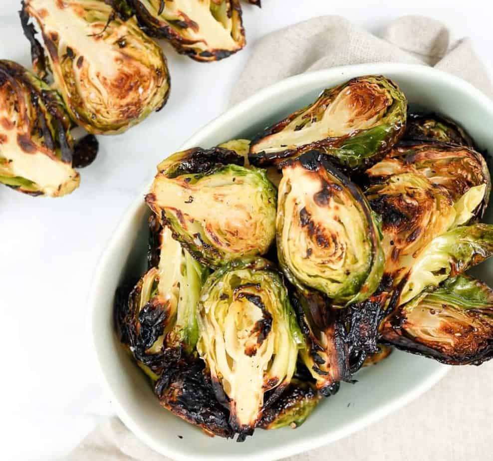 Grilled slices of cabbages
