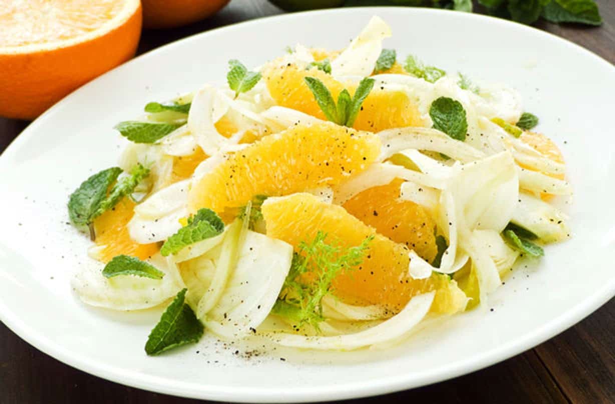 Fennel and orange salad with mint