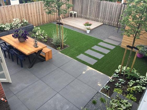 Small grey open garden