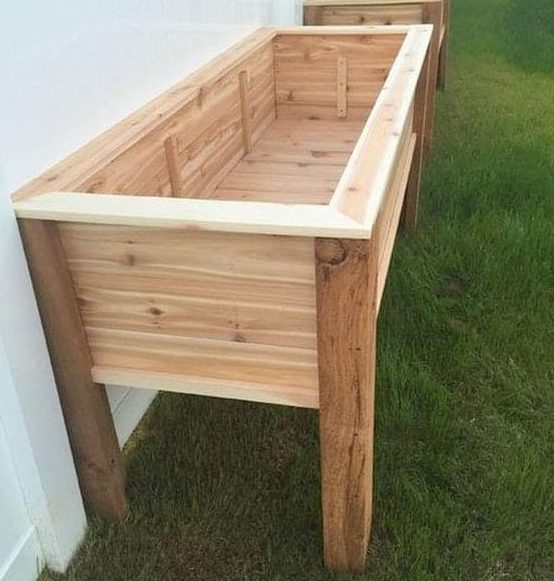 DIY raised garden bed made from wooden