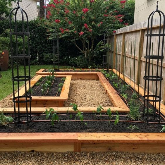 Cedar raised garden beds