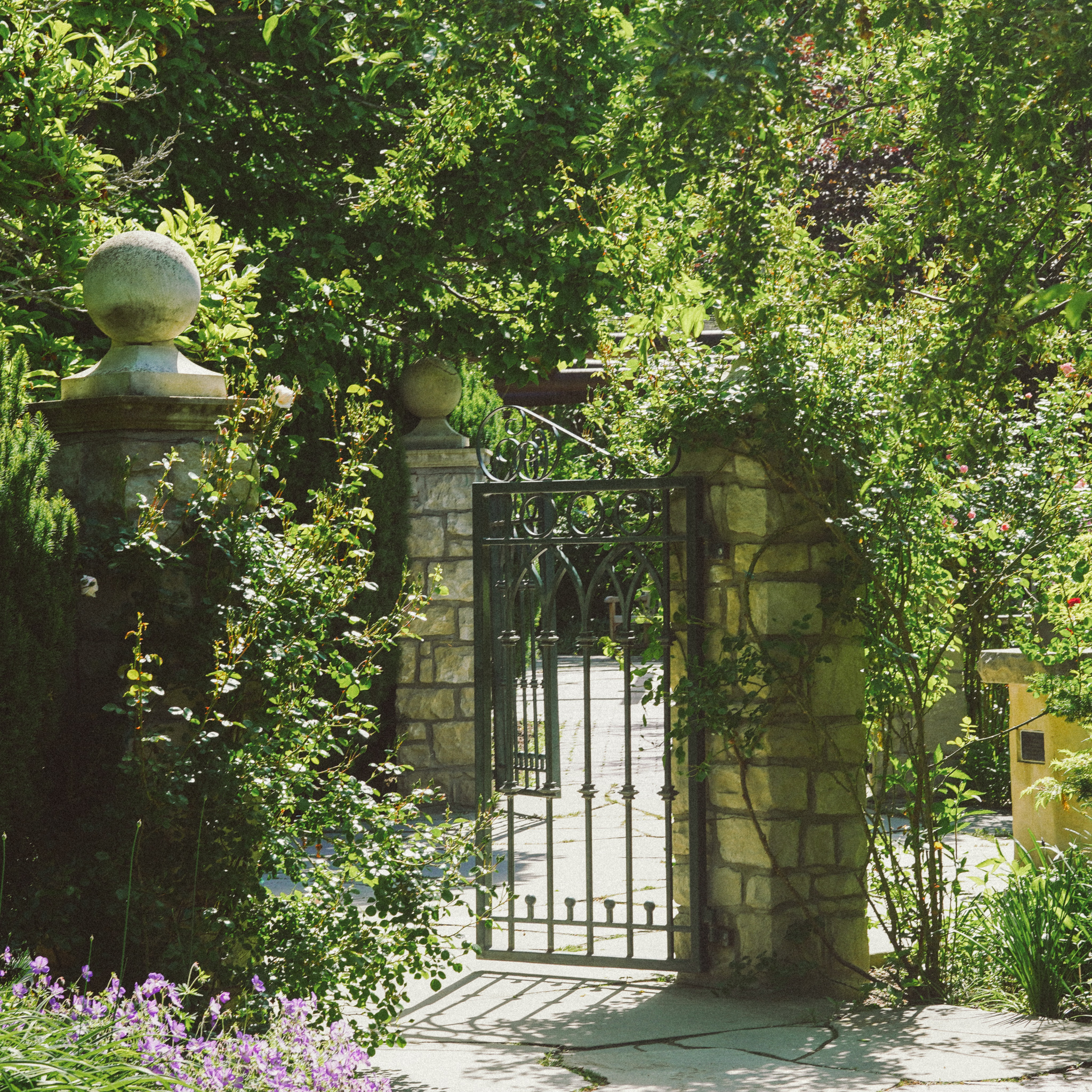 Wrought iron English garden gate